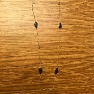 Kendra Scott Gold Long Necklace in Black